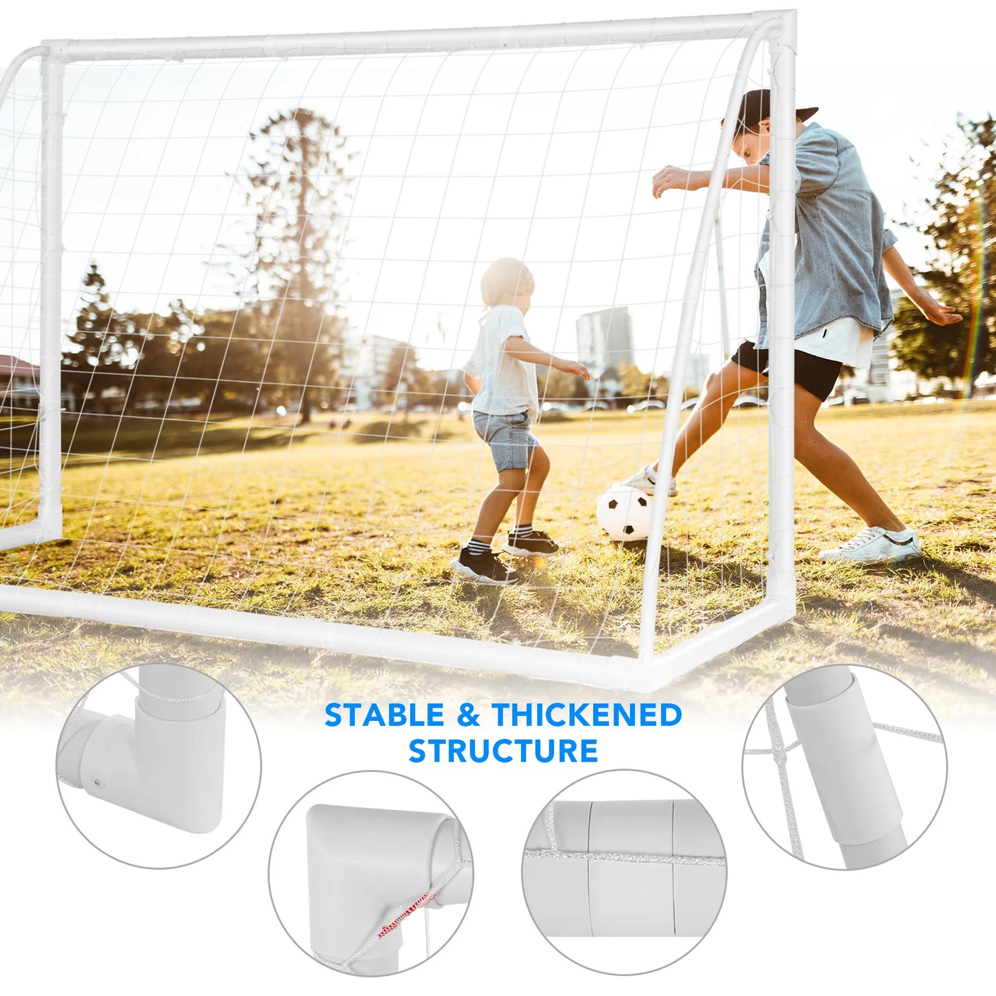 6 FT x 4 FT Portable Kids Soccer Goal Quick Set-up for Backyard Soccer Training