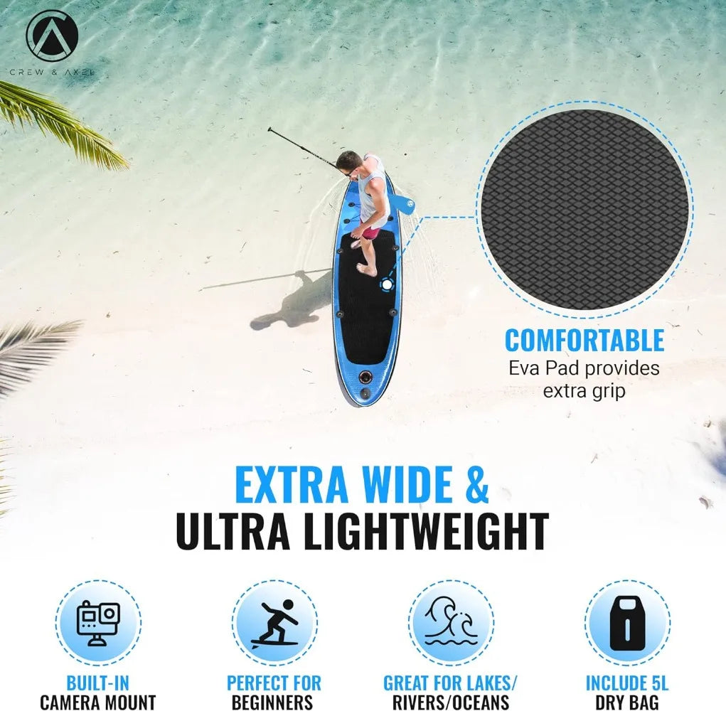 10 Foot 3 Inch Extra Wide 33 Inch SUP With Accessories