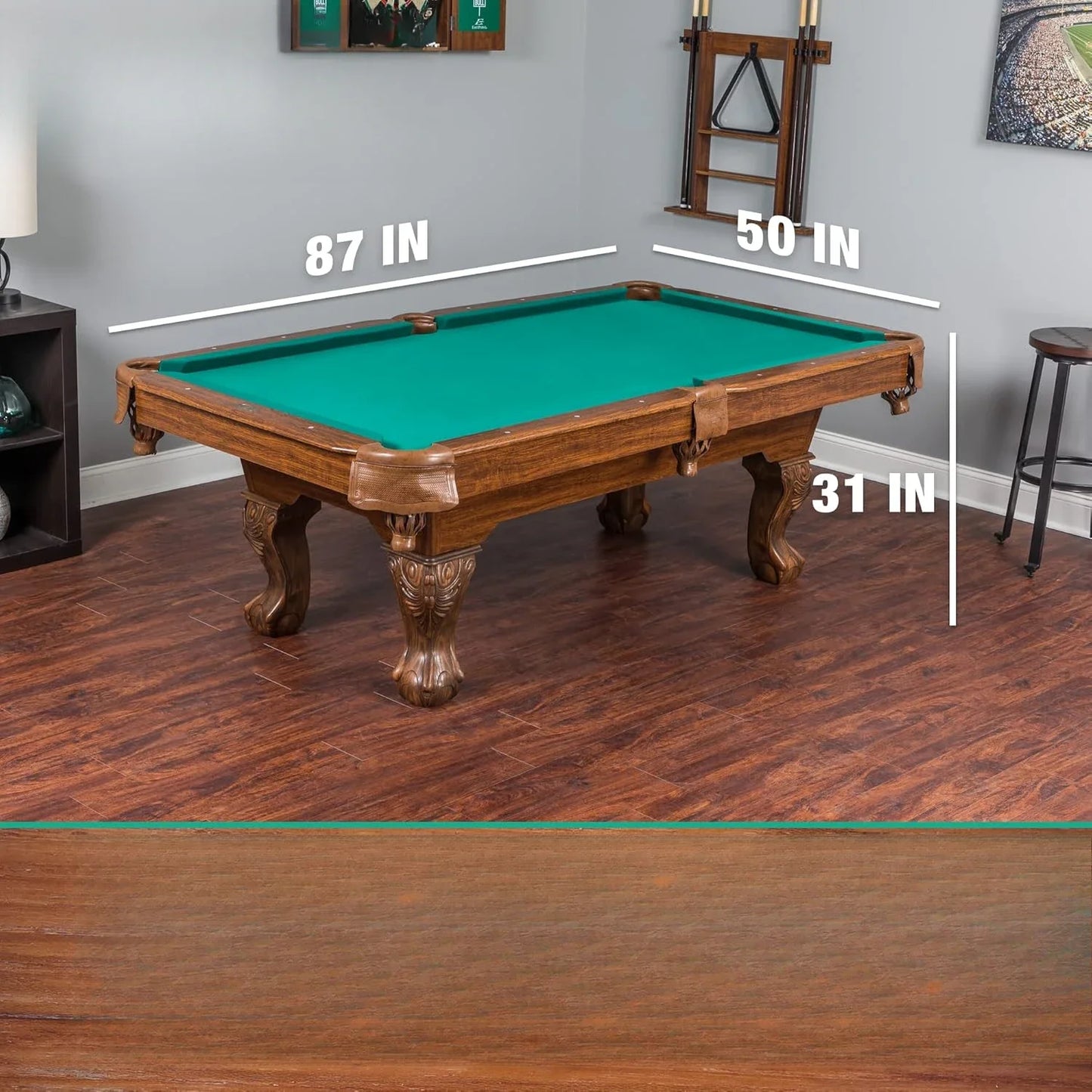 Billiard Bar-Size Pool Table 87 Inch or Cover – Perfect for Family Game Room pool tables pool table
