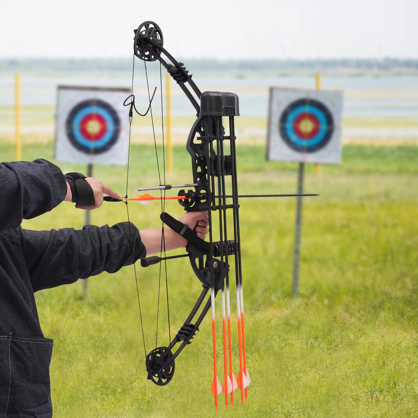 Compound Bow Archery Kit With Arrow Rest And Stabilizer
