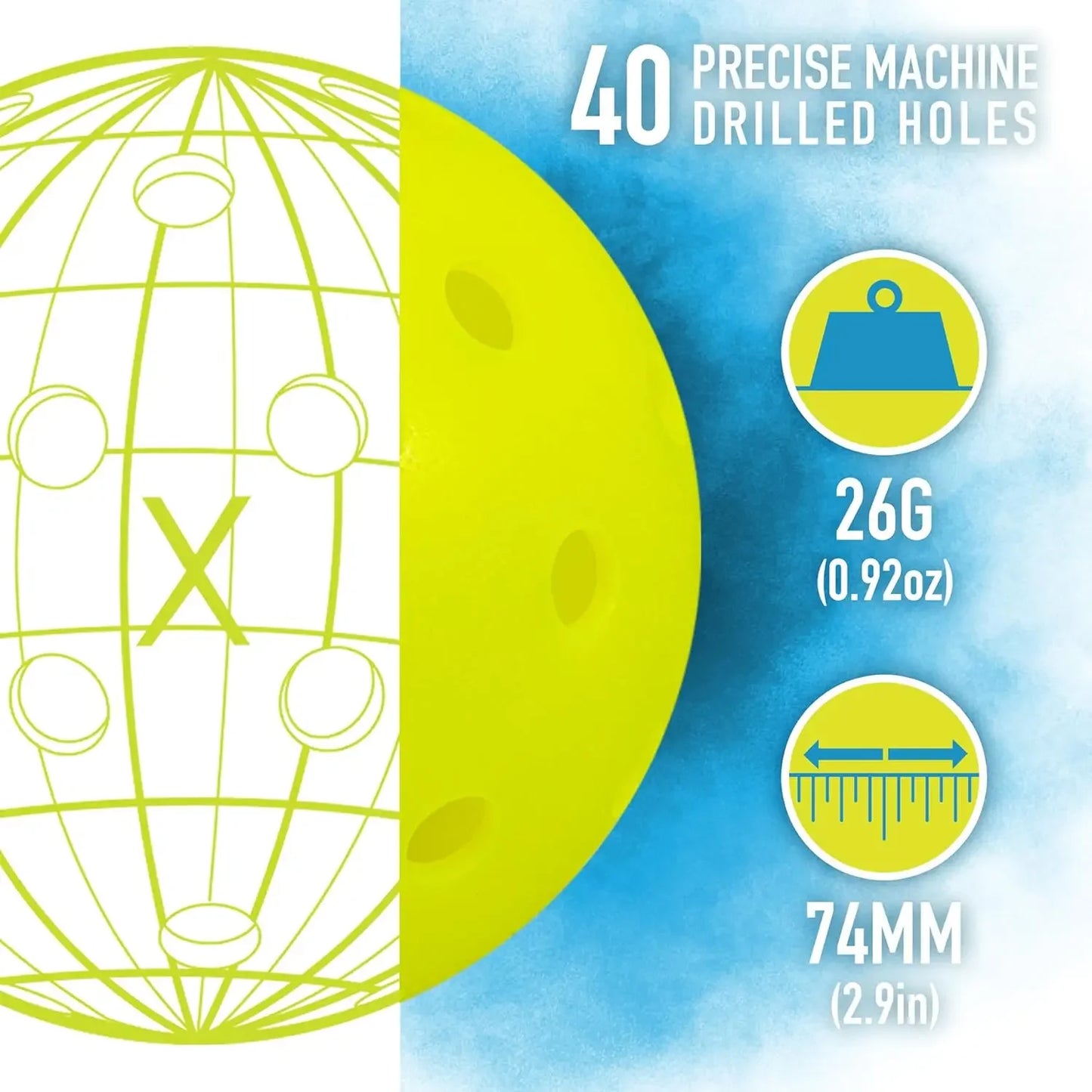 Pickleballs - X-40 Pickleball Balls - USA Pickleball (USAPA) Approved