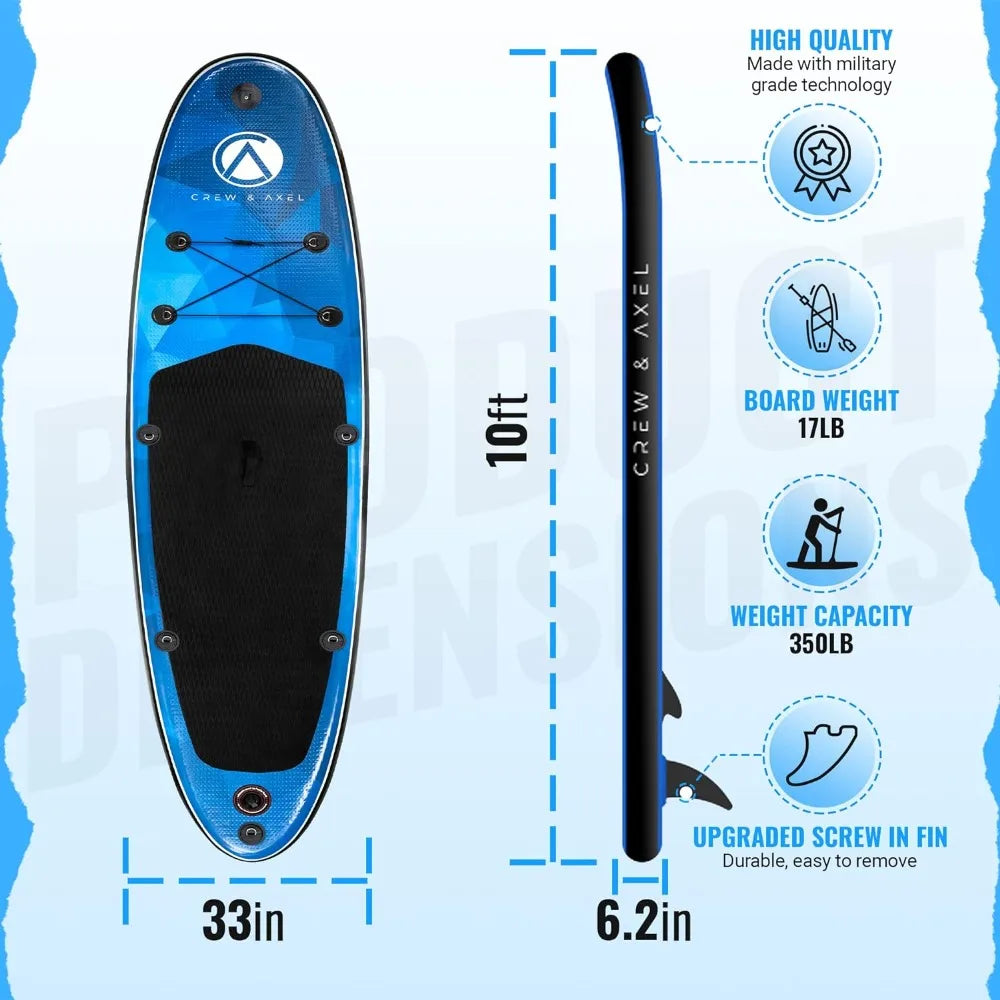 10 Foot 3 Inch Extra Wide 33 Inch SUP With Accessories